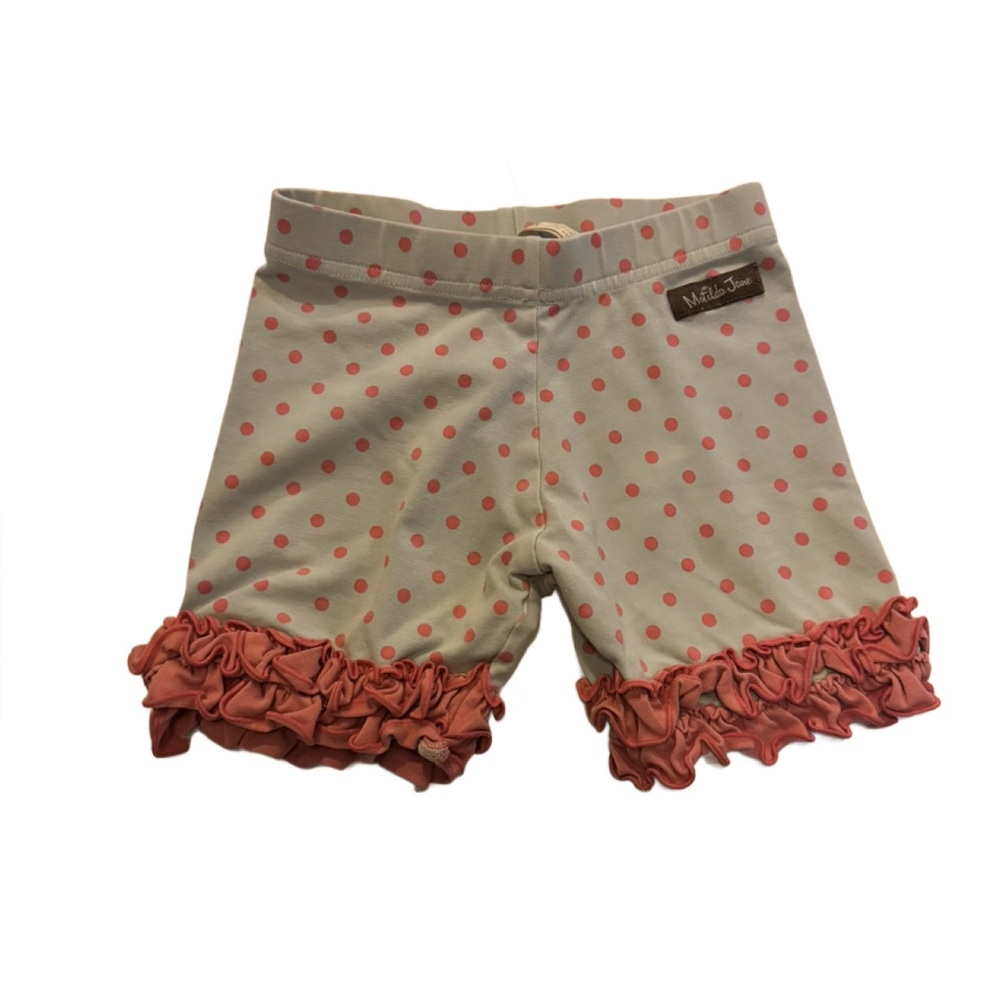 Matilda Jane  Pink Polka Dot Ruffle Shorts